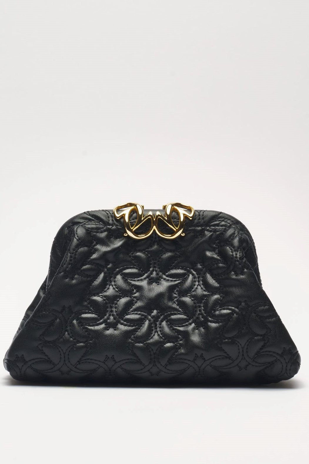 Leather Matelassé Clutch