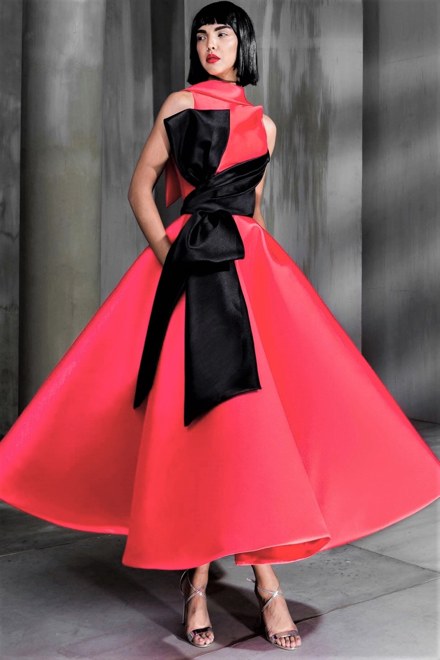 Sleeveless Mikado Dress