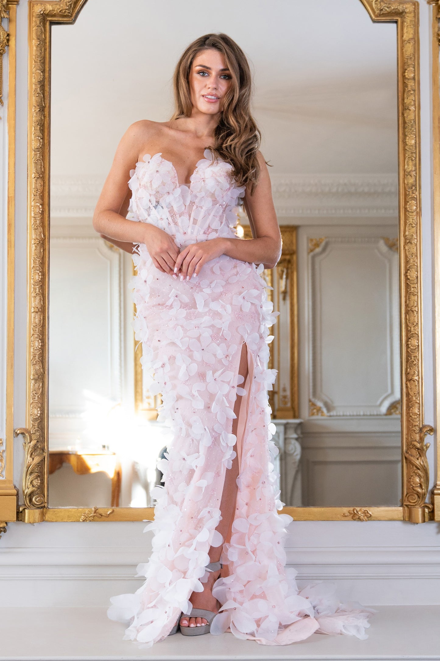 Strapless Petal Gown