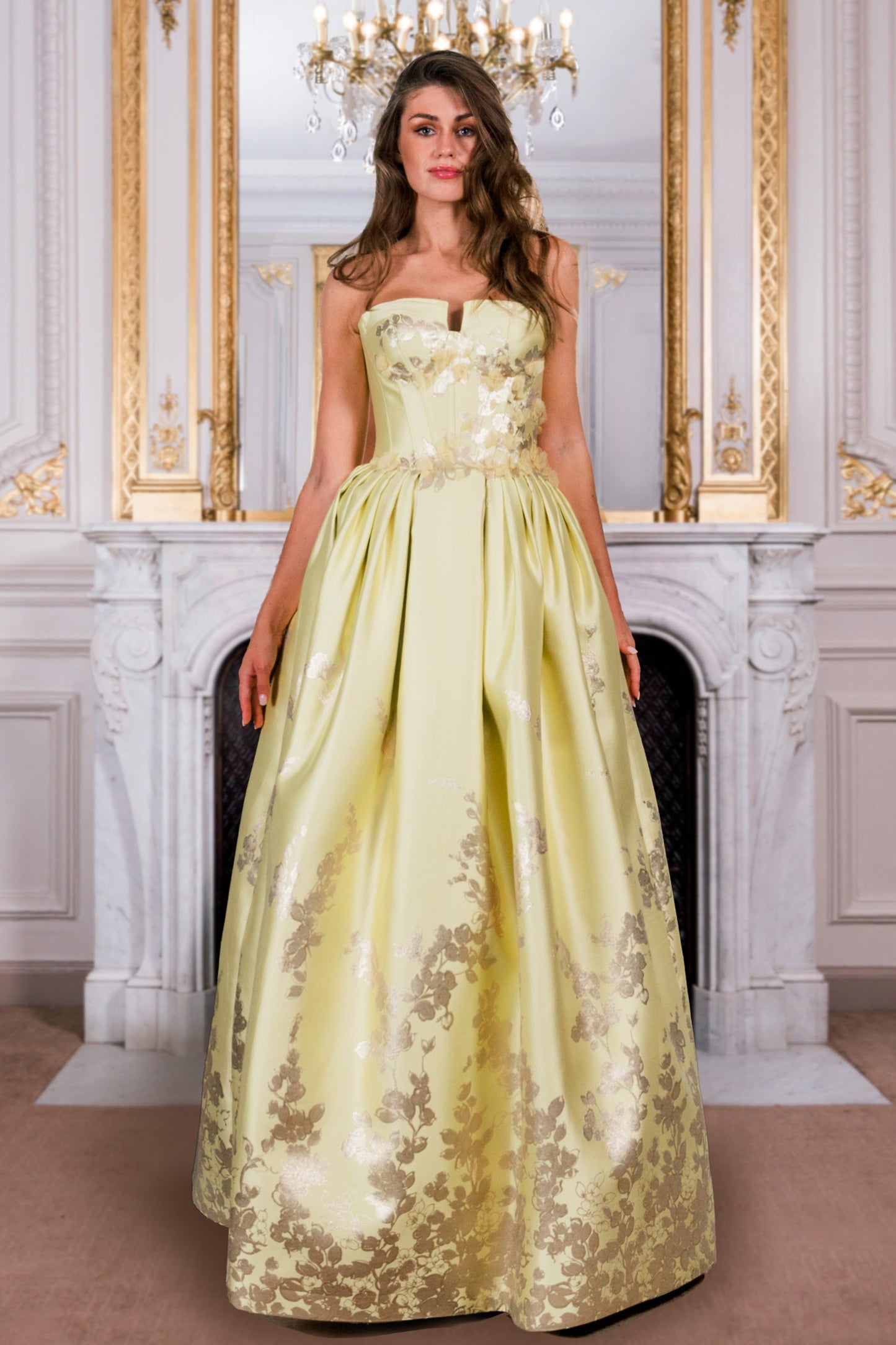 Strapless Neckline Gown