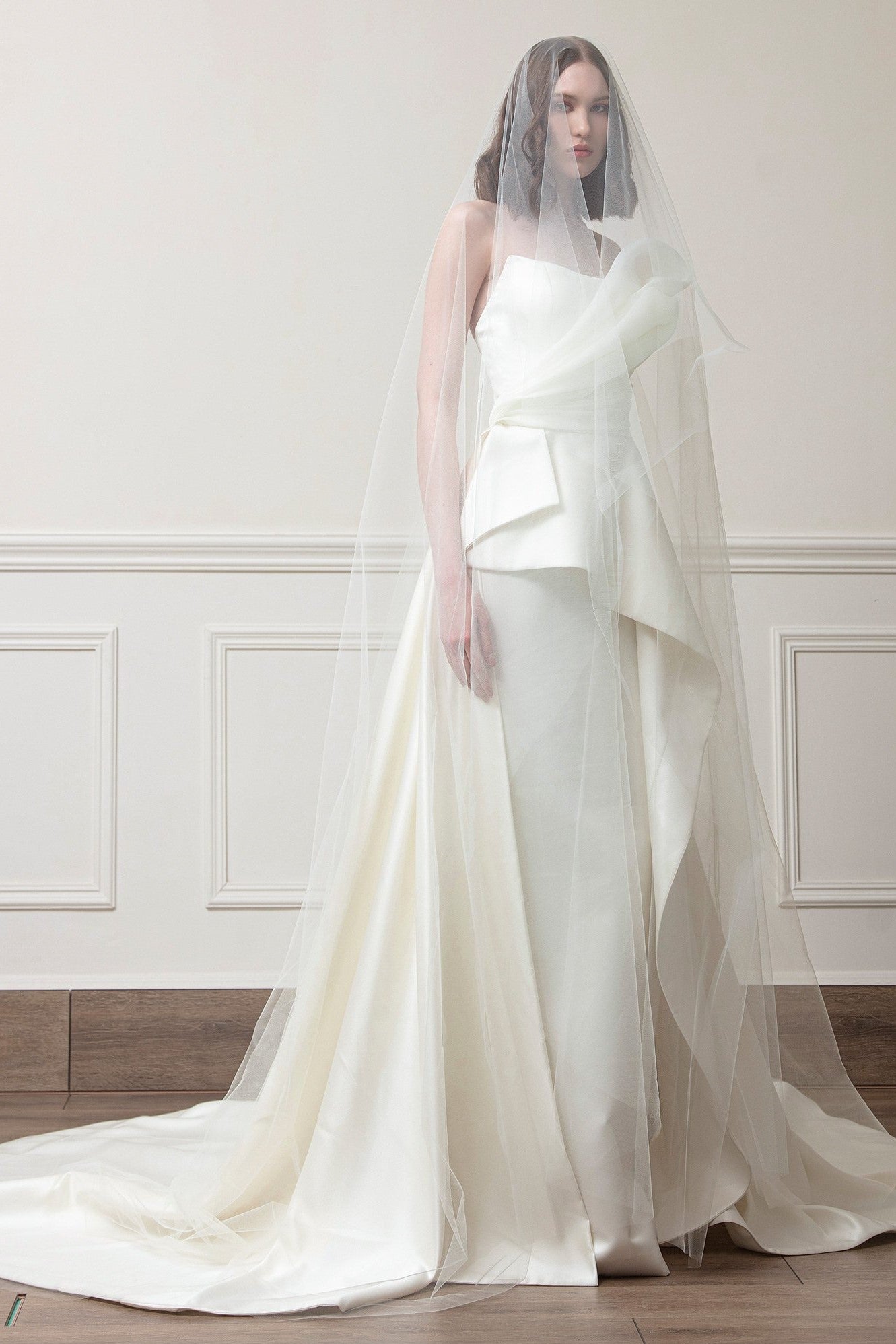 Strapless Silk Organza Gown