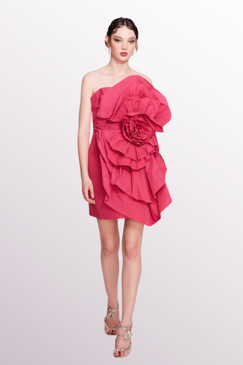 Sleeveless Flower Mini-Dress