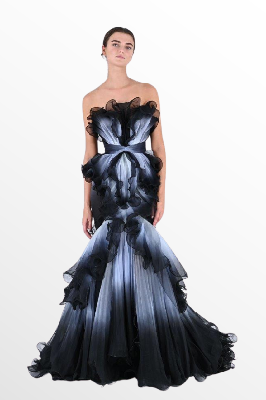 Strapless Ombre Gown