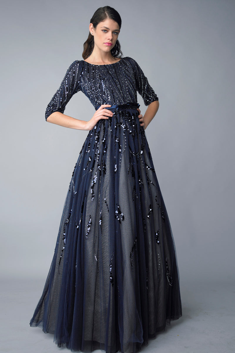 Sequin Detail Ball Gown