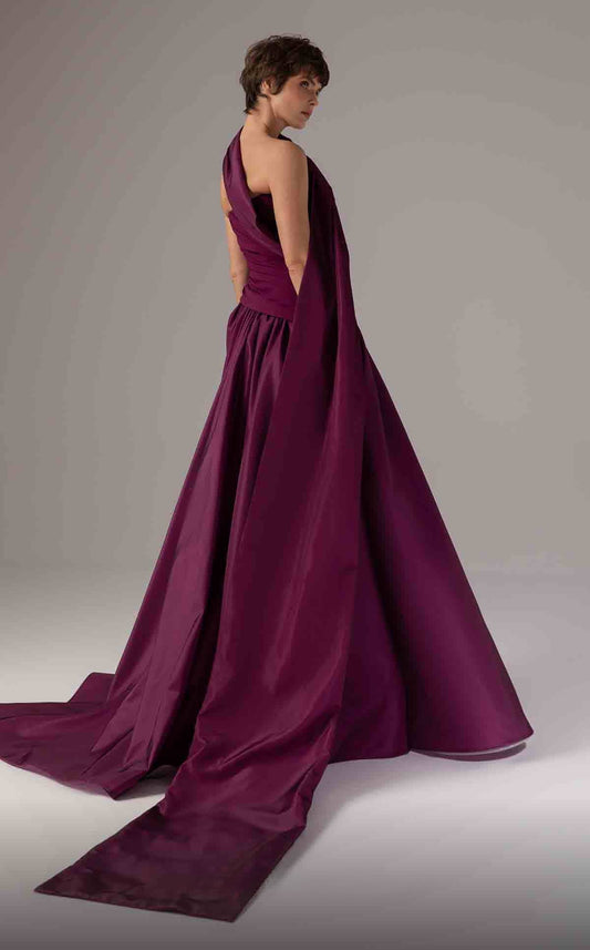 Strapless Satin A-Line Gown