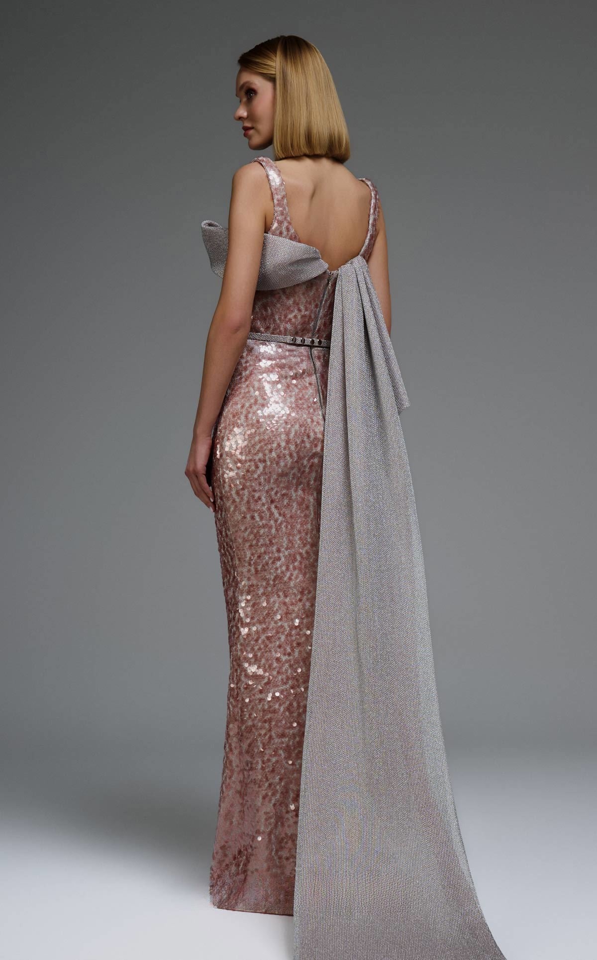 Sequin Column Gown