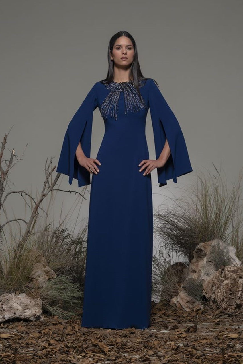 Baradili Cape Sleeve Gown