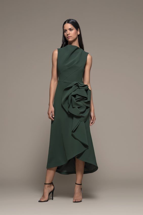 Bastiglia Sleeveless Rosette Midi Dress