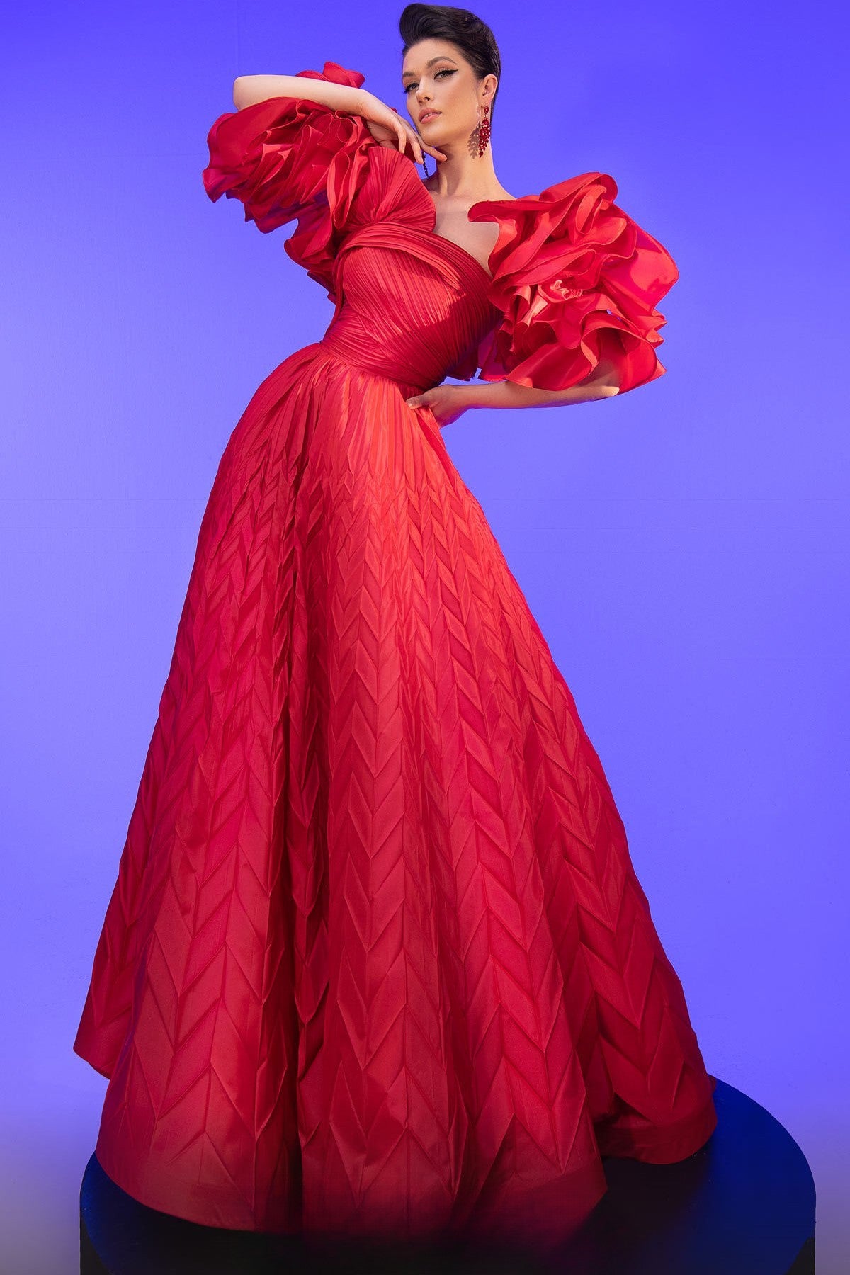 Strapless A-Line Gown with Removable Wrap