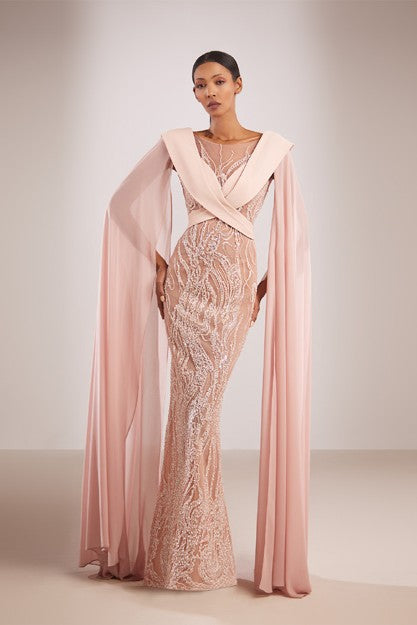 Beaded Threadwork Gown