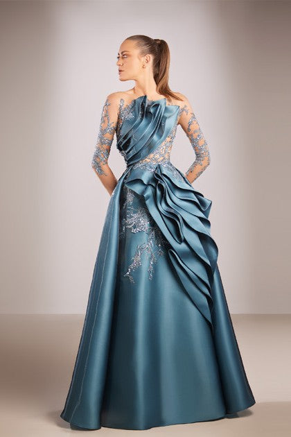 Illusion Bodice Gown