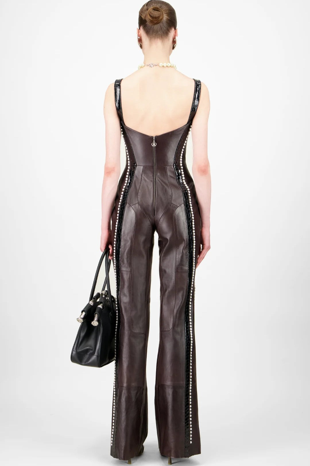 Leather Pearl Jumpsuit