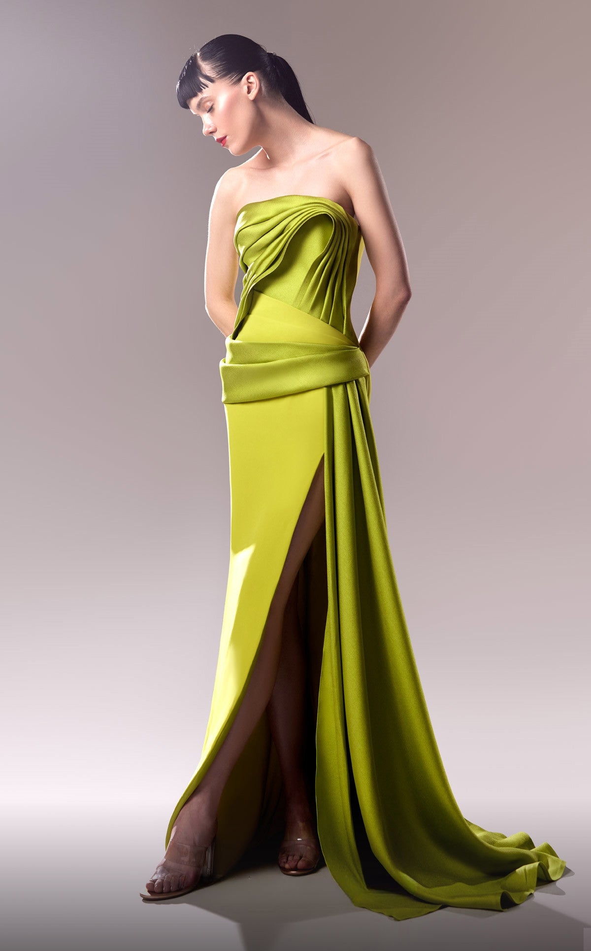 Strapless Sculp Bust Gown