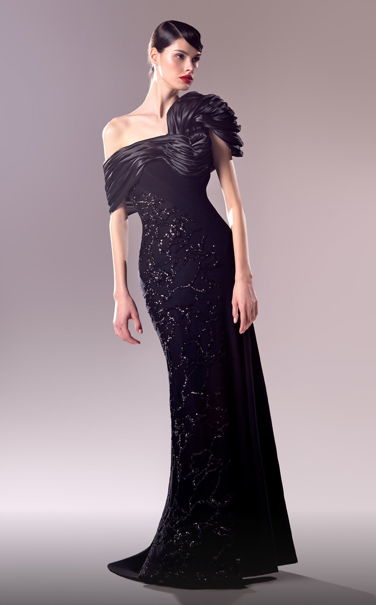 Liquid Shoulder Gown
