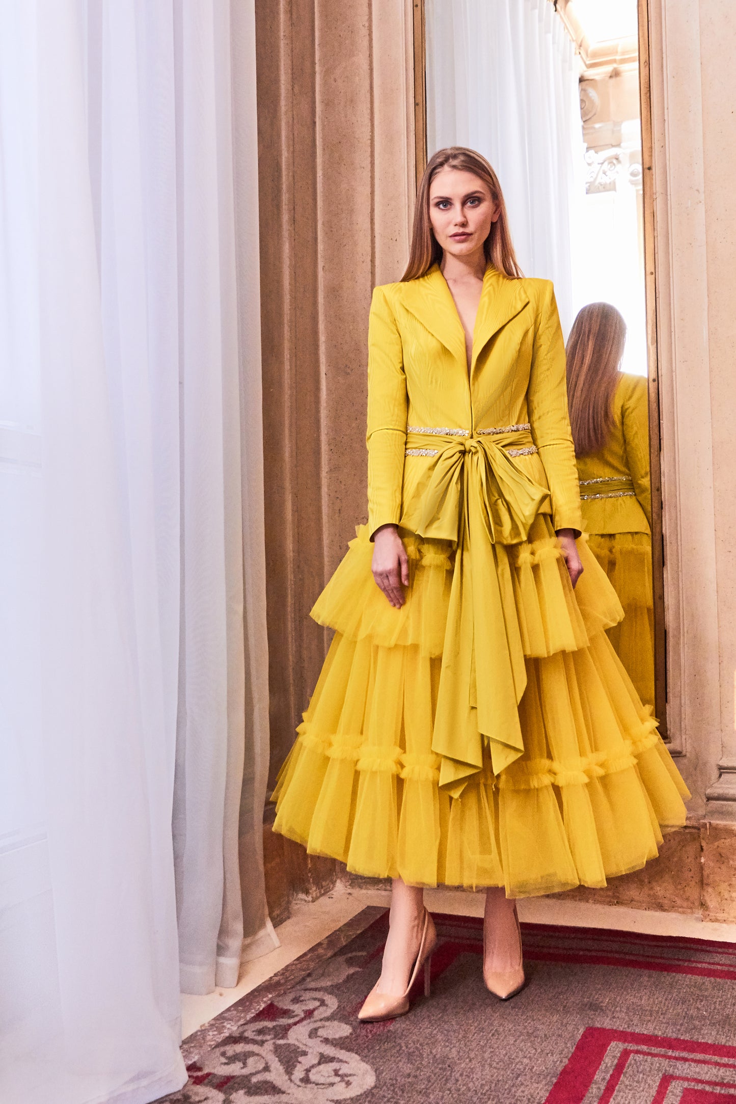 Long Sleeve Top and Midi Skirt