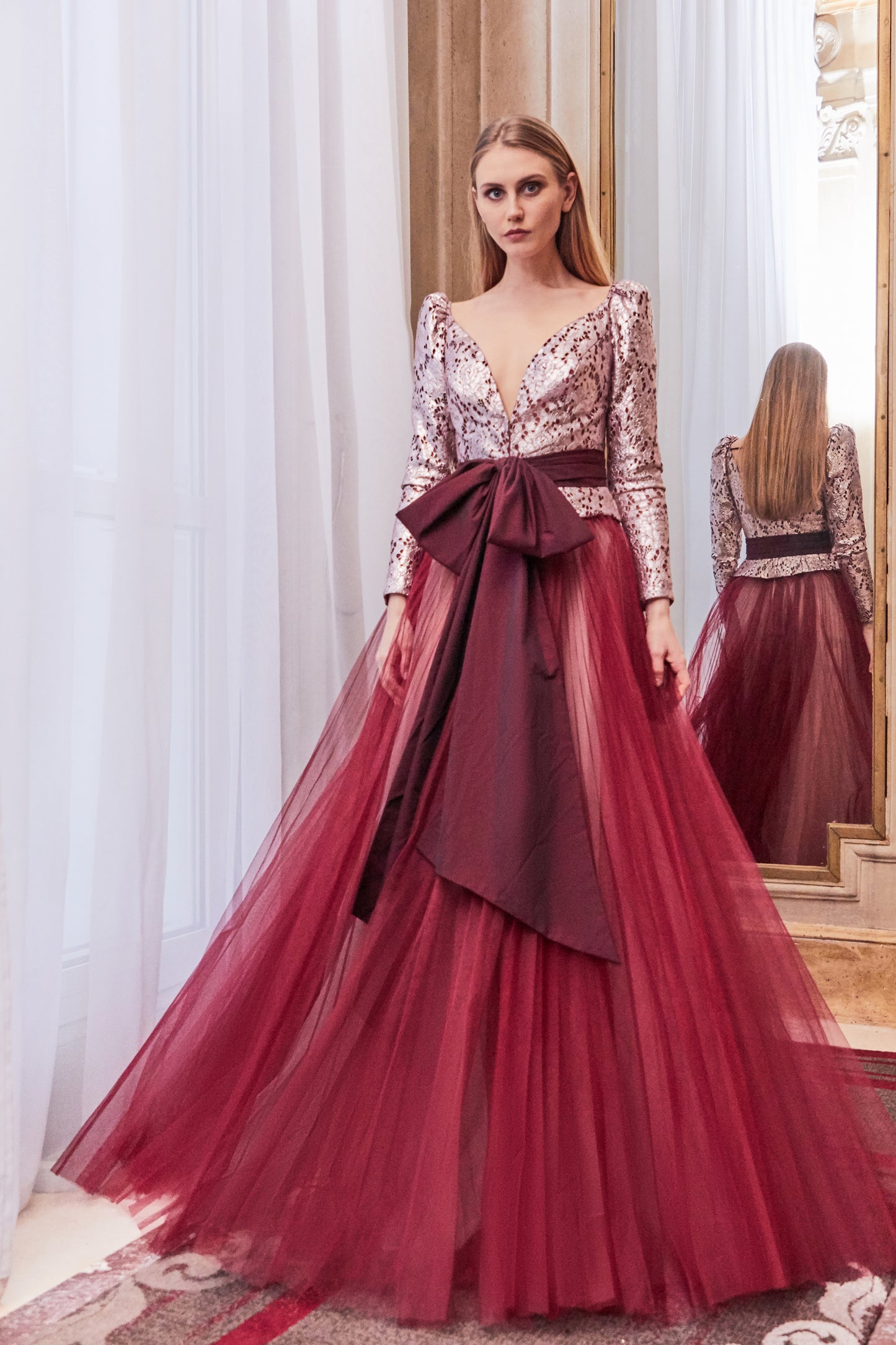 Long Sleeve Top and A-Line Skirt