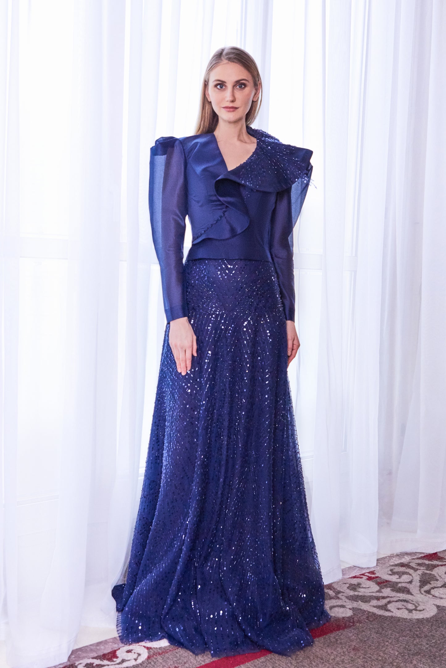 Long Sleeve Fitted Top and Skirt