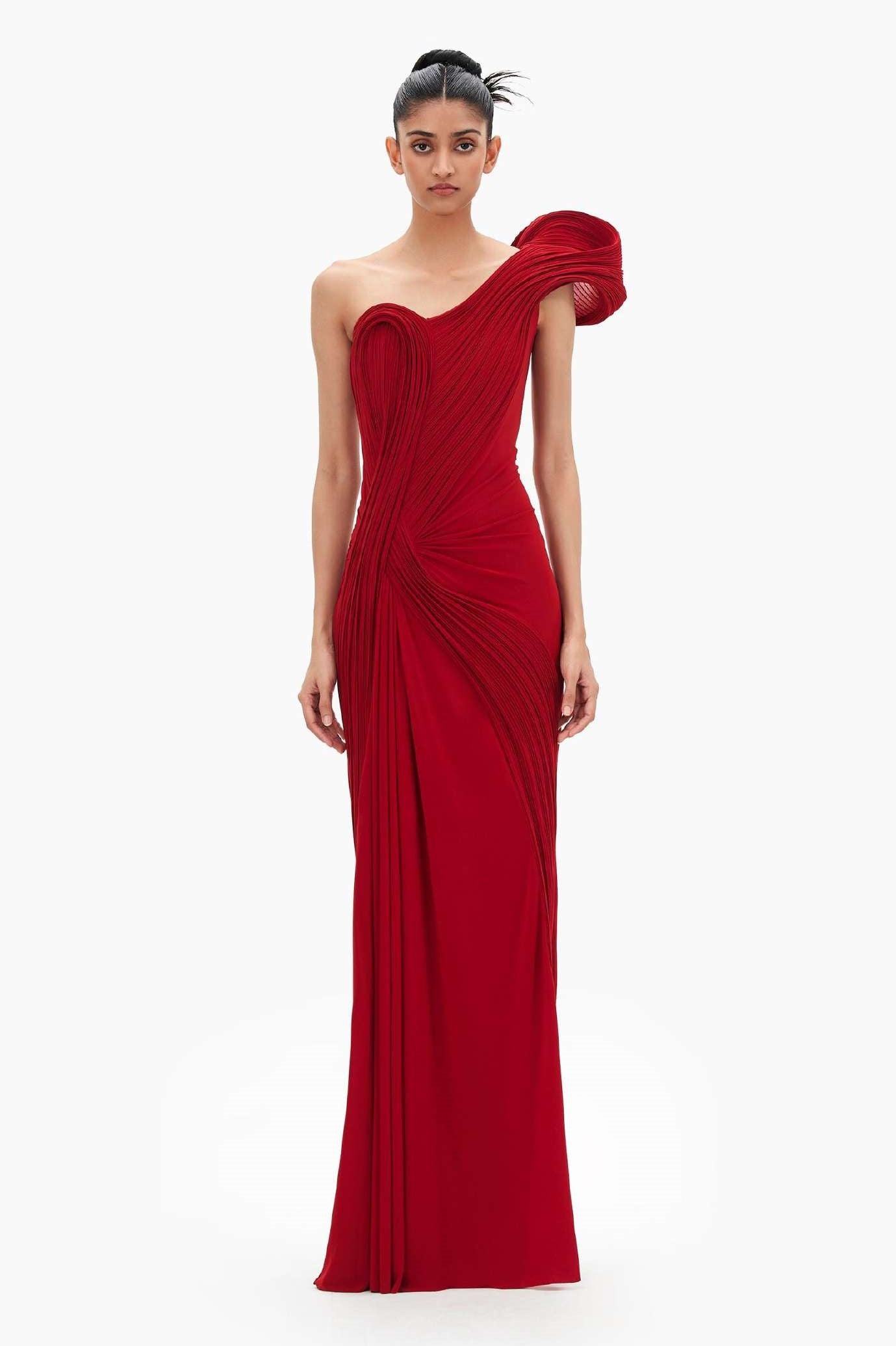 Sculpted Jersey Gown