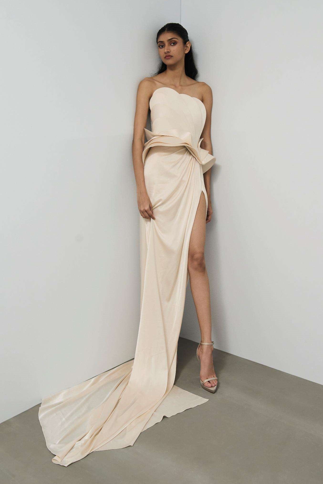 Wave Cascaded Top and Skirt