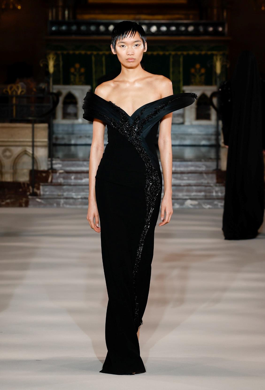 Off Shoulder Media Gown