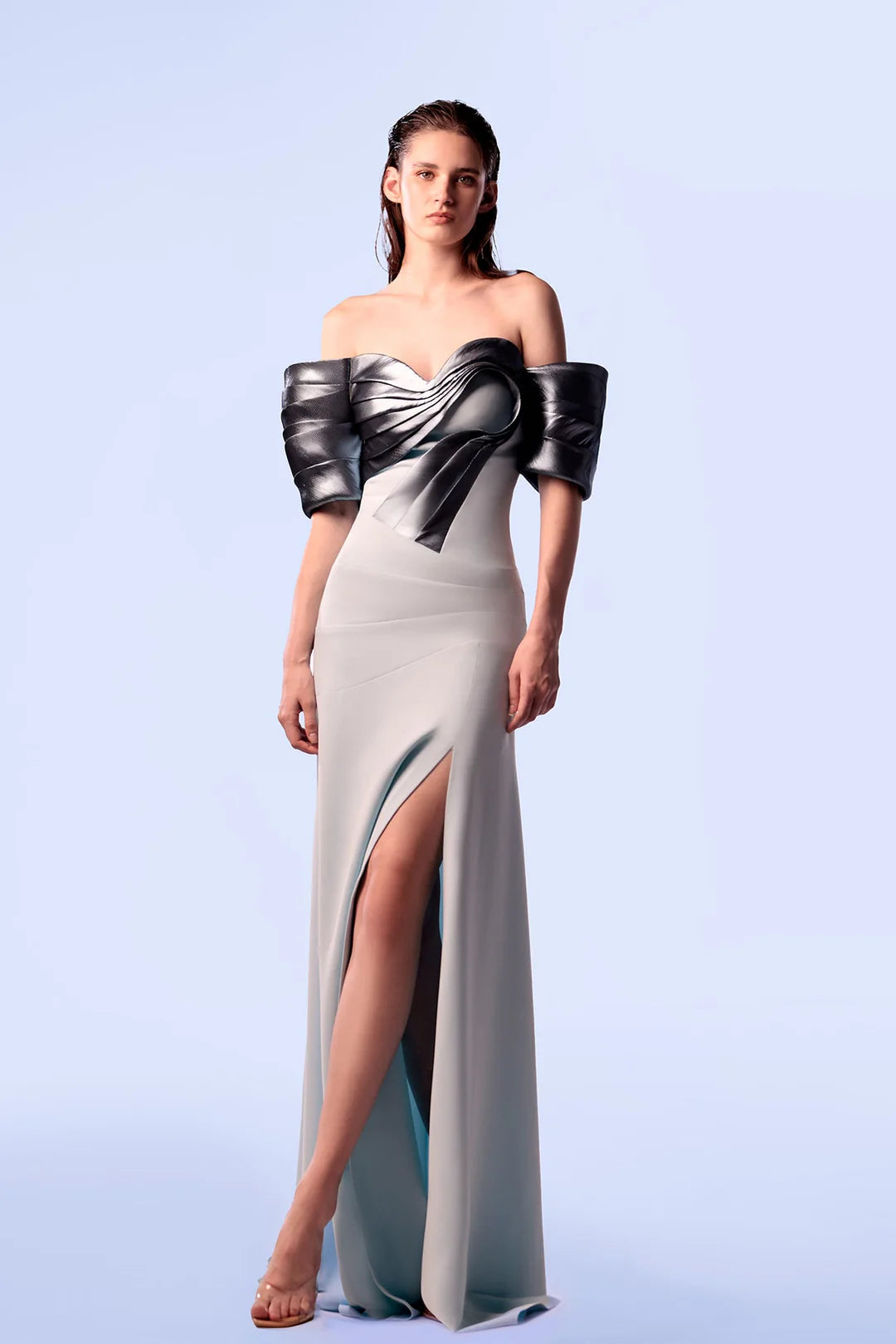 Off-Shoulder Heart Bodice Gown