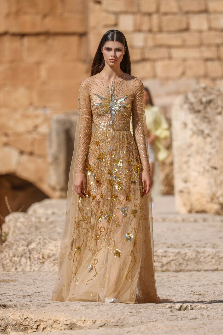 Long Sleeve Shawl Dress