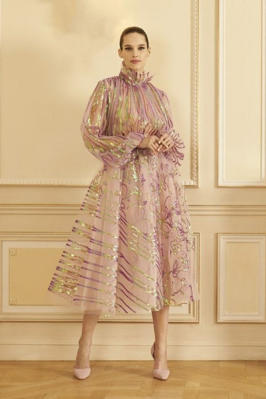 Beaded Tulle Top and Cloche Skirt