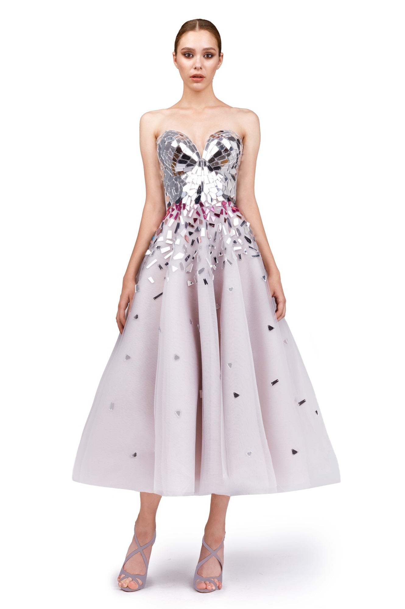 Embellished Sweetheart Tea Dress