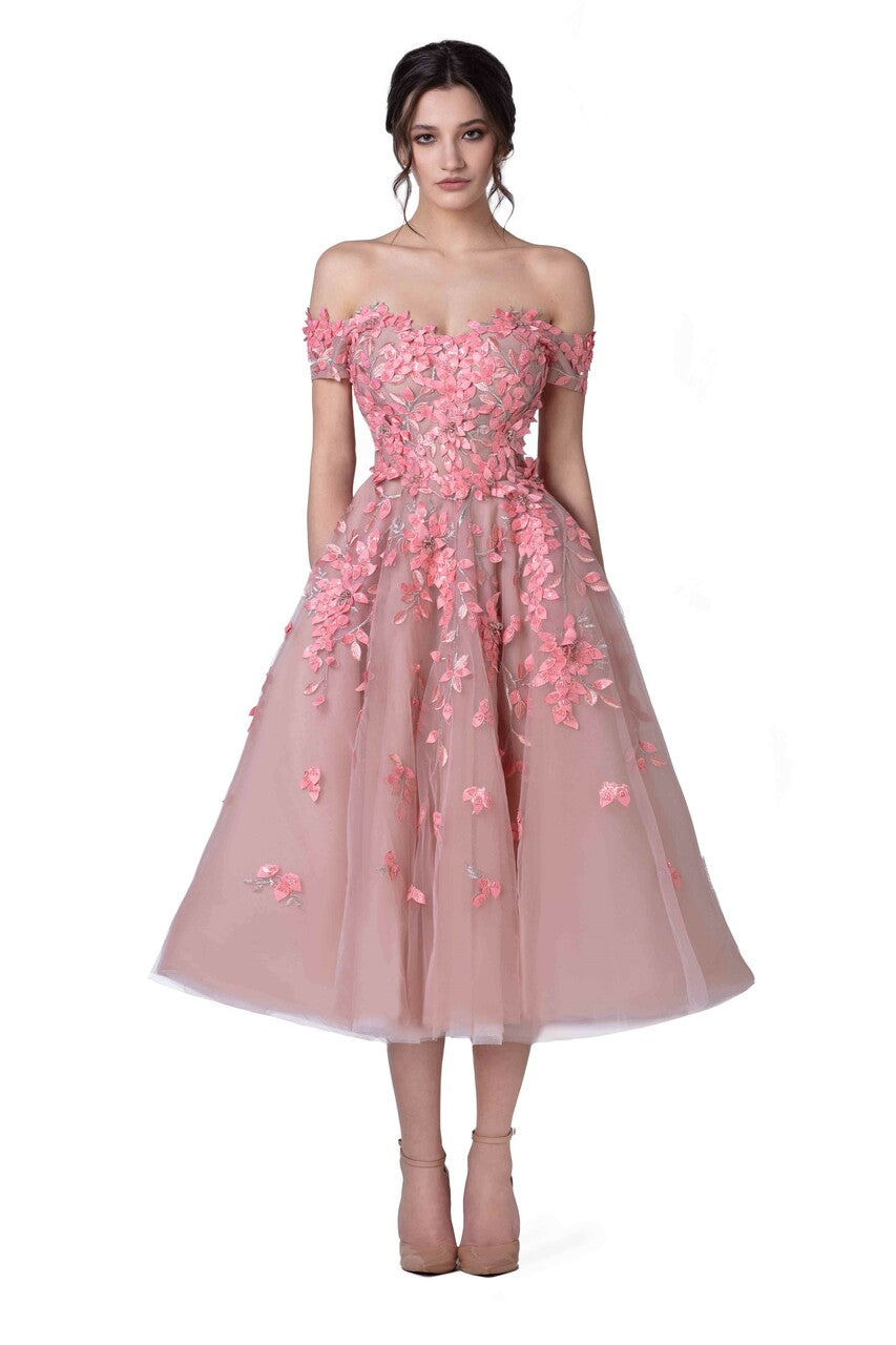 Floral Detail Midi Dress