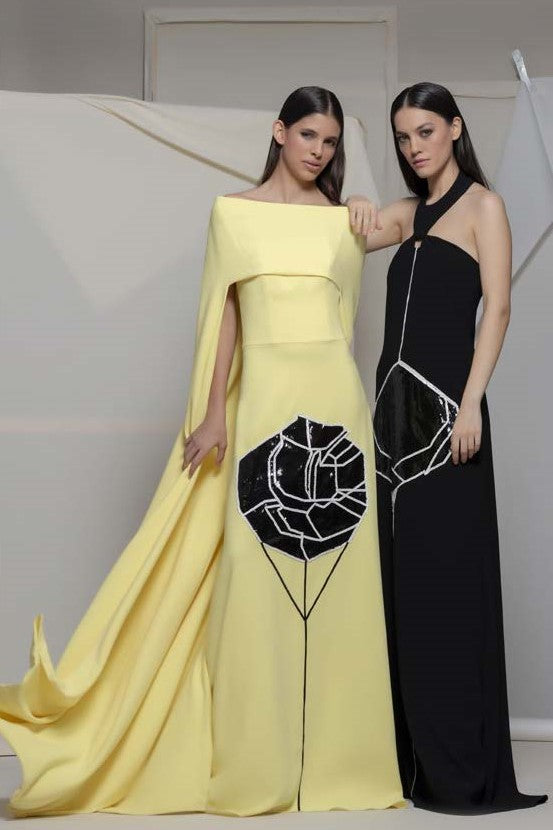 Anversa Embroidered Sleeveless Gown