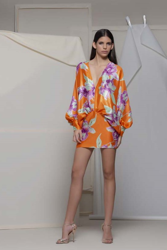 Arizzano Long Sleeve Floral Dress