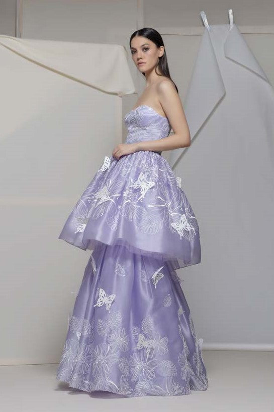 Ardara Strapless Butterfly Gown
