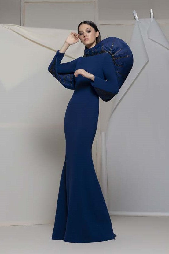 Arcore Long Sleeve Fitted Gown