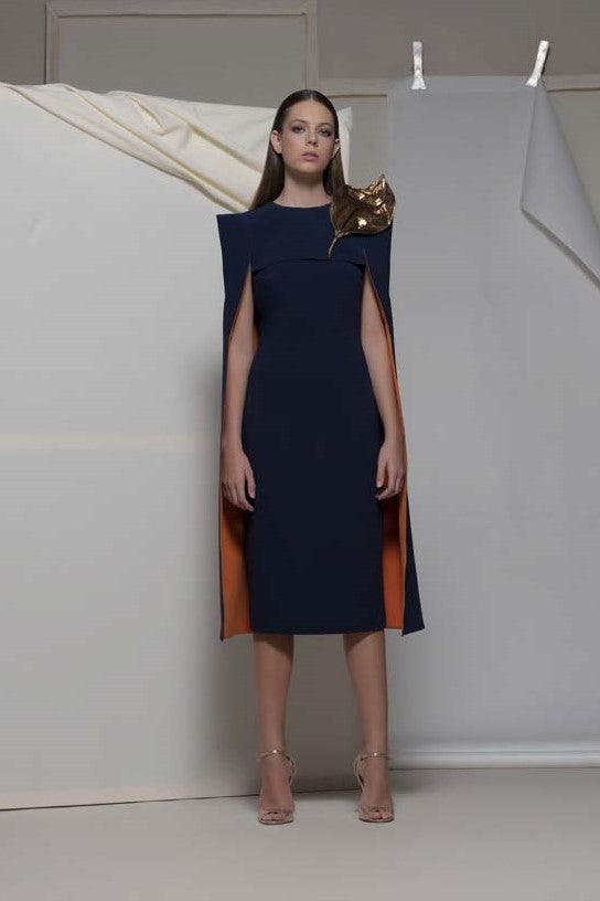 Arta Cape Midi Dress