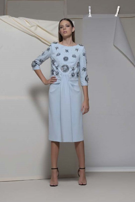 Arre ¾ Sleeve Midi Dress