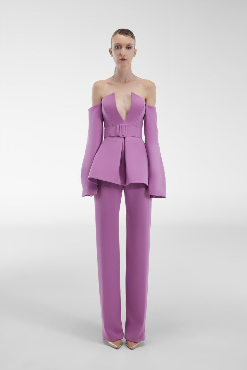 Long Sleeve Crepe Suit