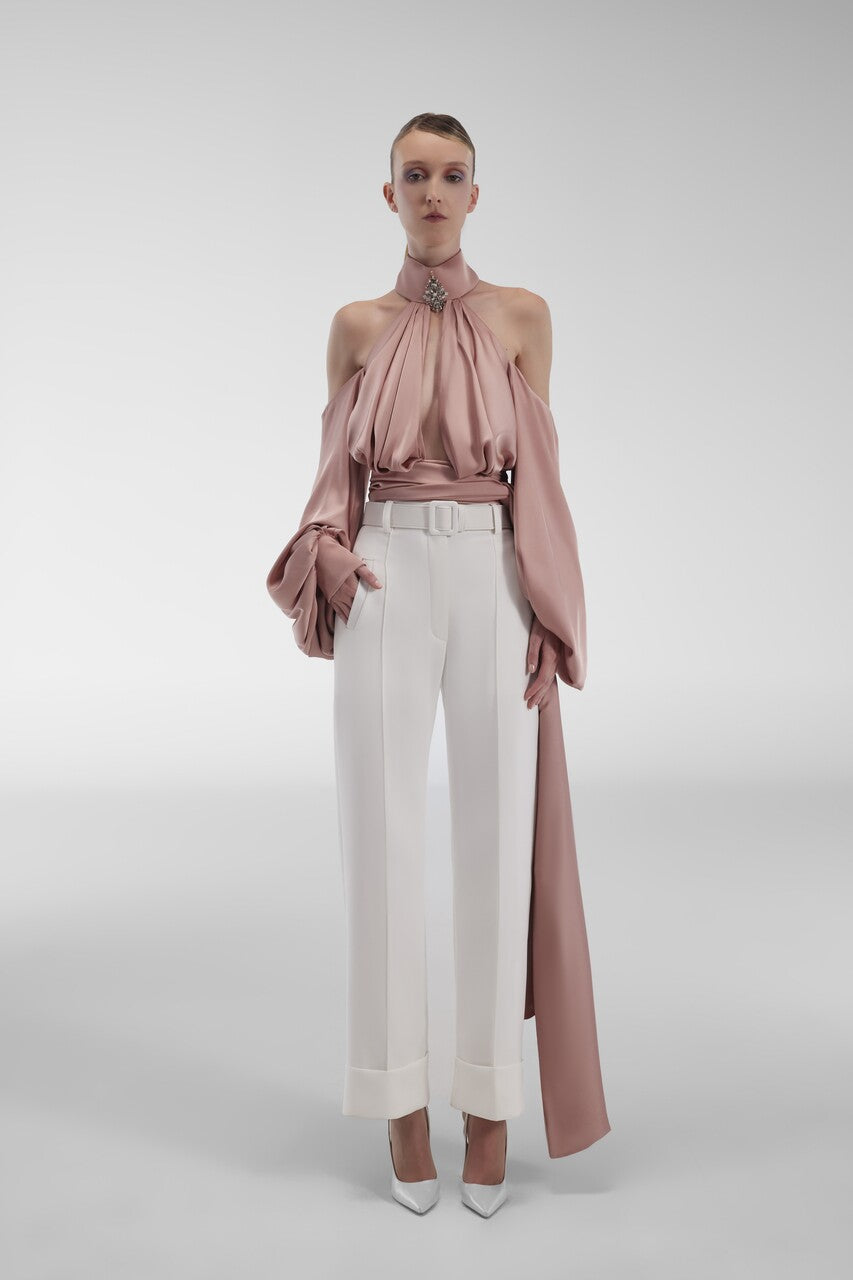 Crepe Top with Pants