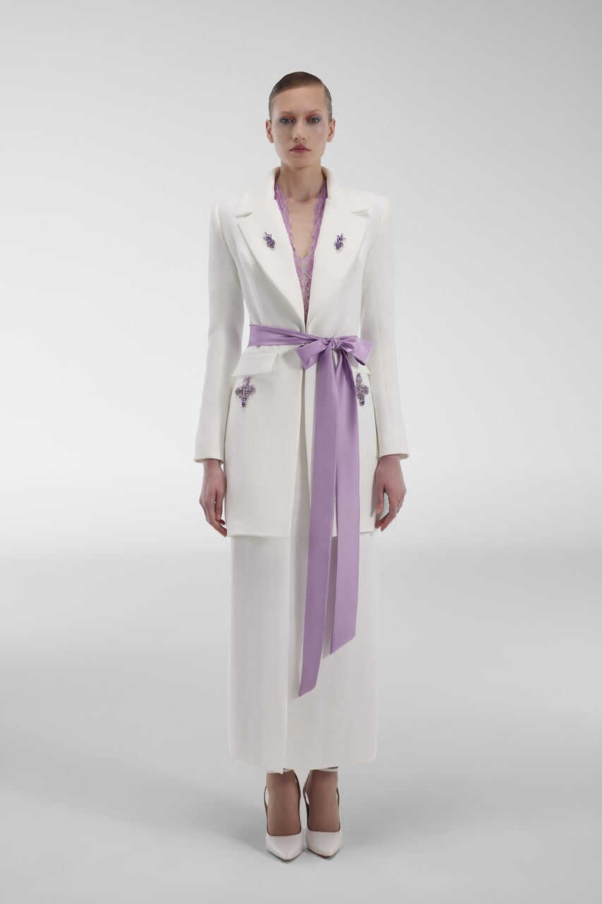 Suit with Lilac Details