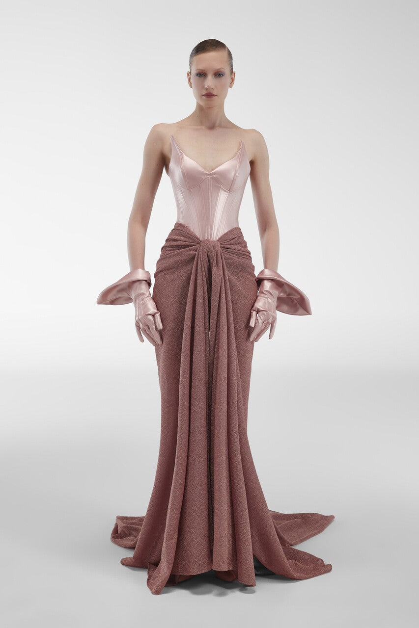 Leather Jersey Gown