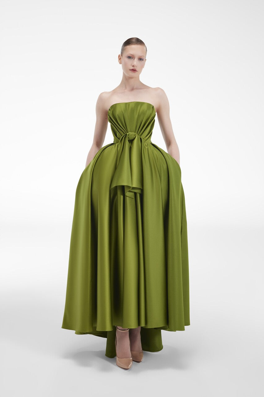 High-Low-Strapless Gown