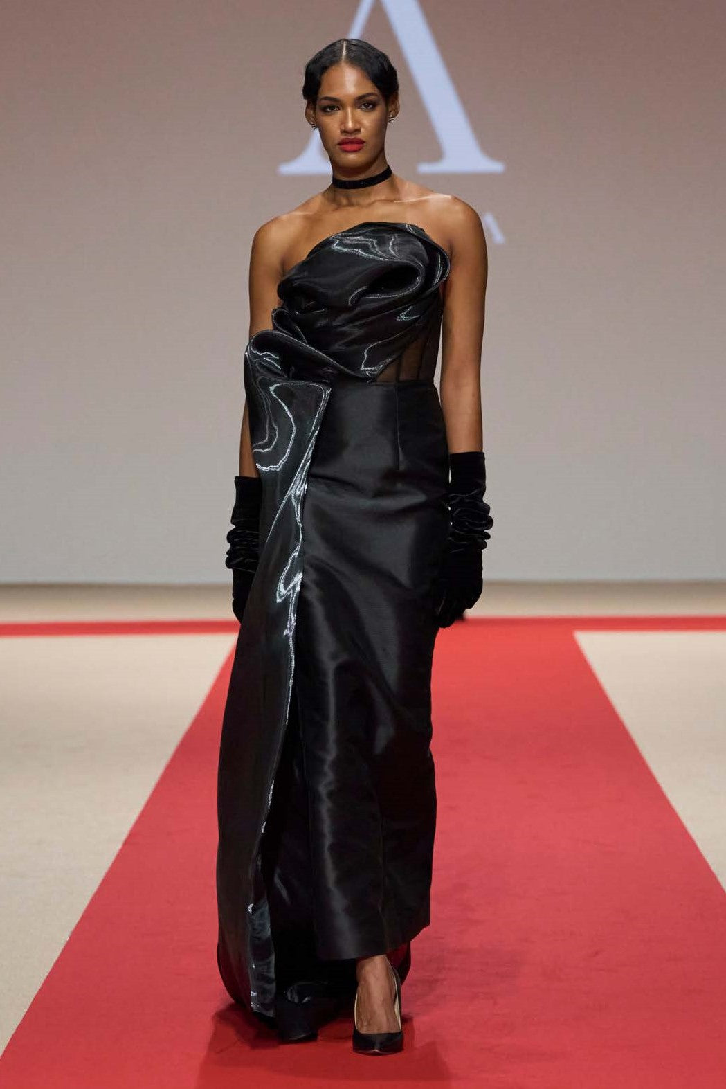 Strapless Sculpted Gown