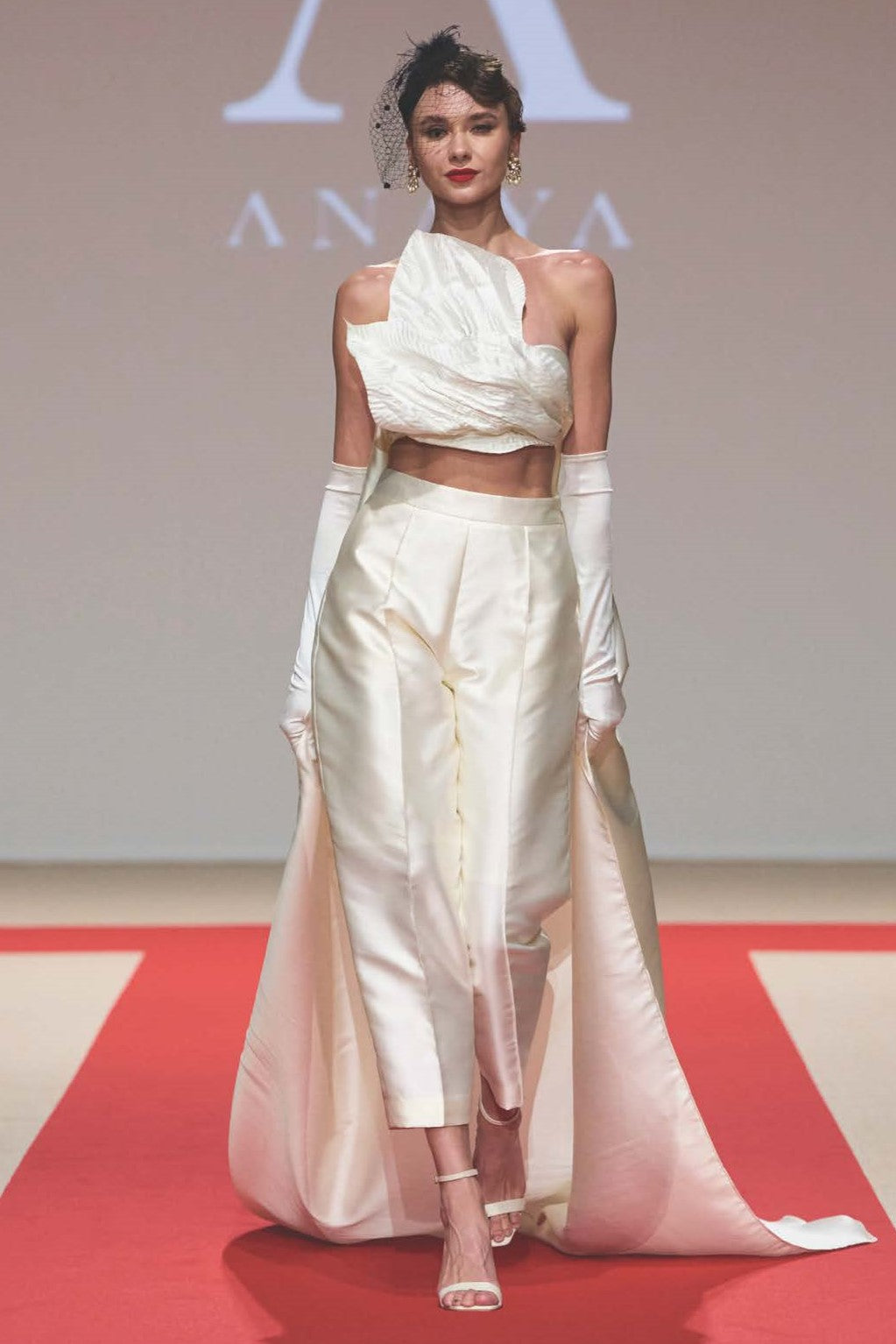 Sculpted Crop Top with Trousers