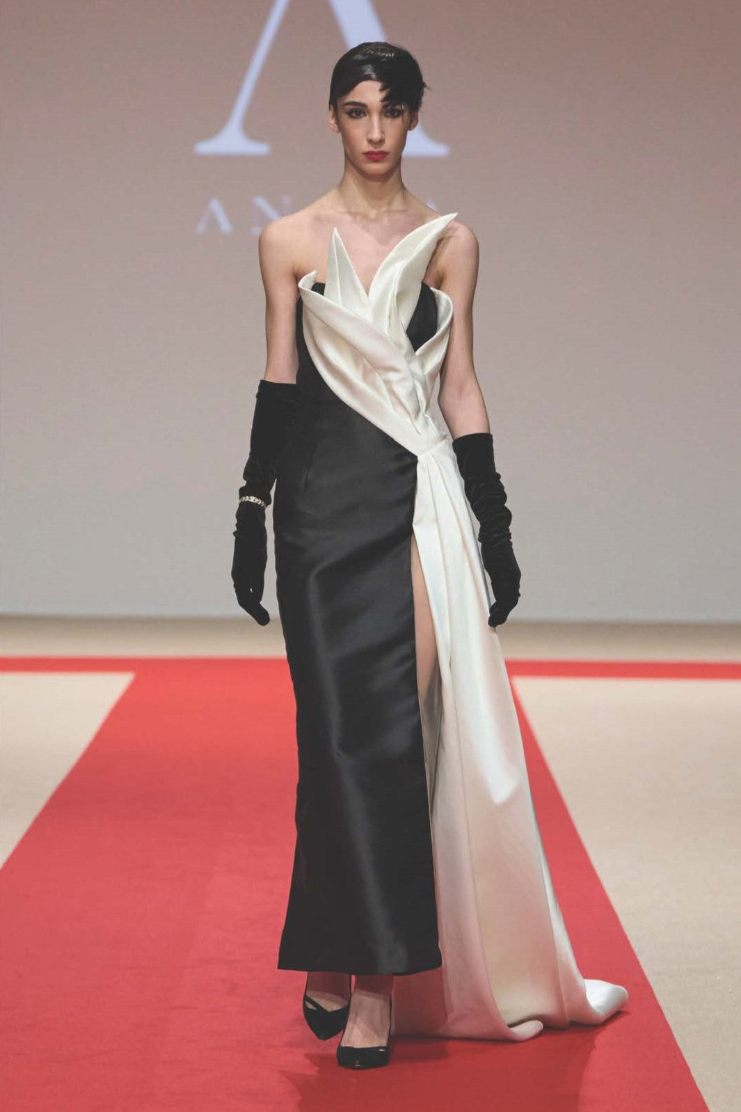 Strapless Sculpted Bodice Gown