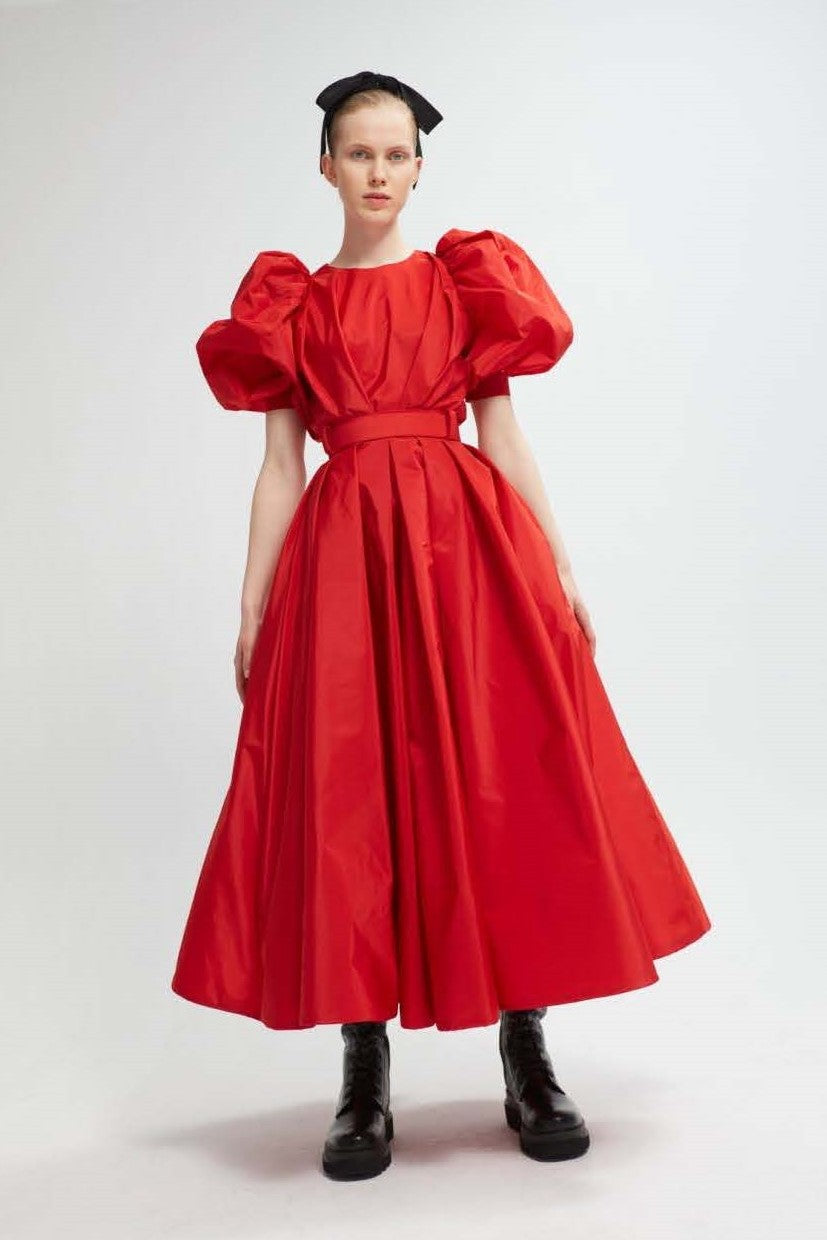 Puff Sleeved Blouse and Skirt