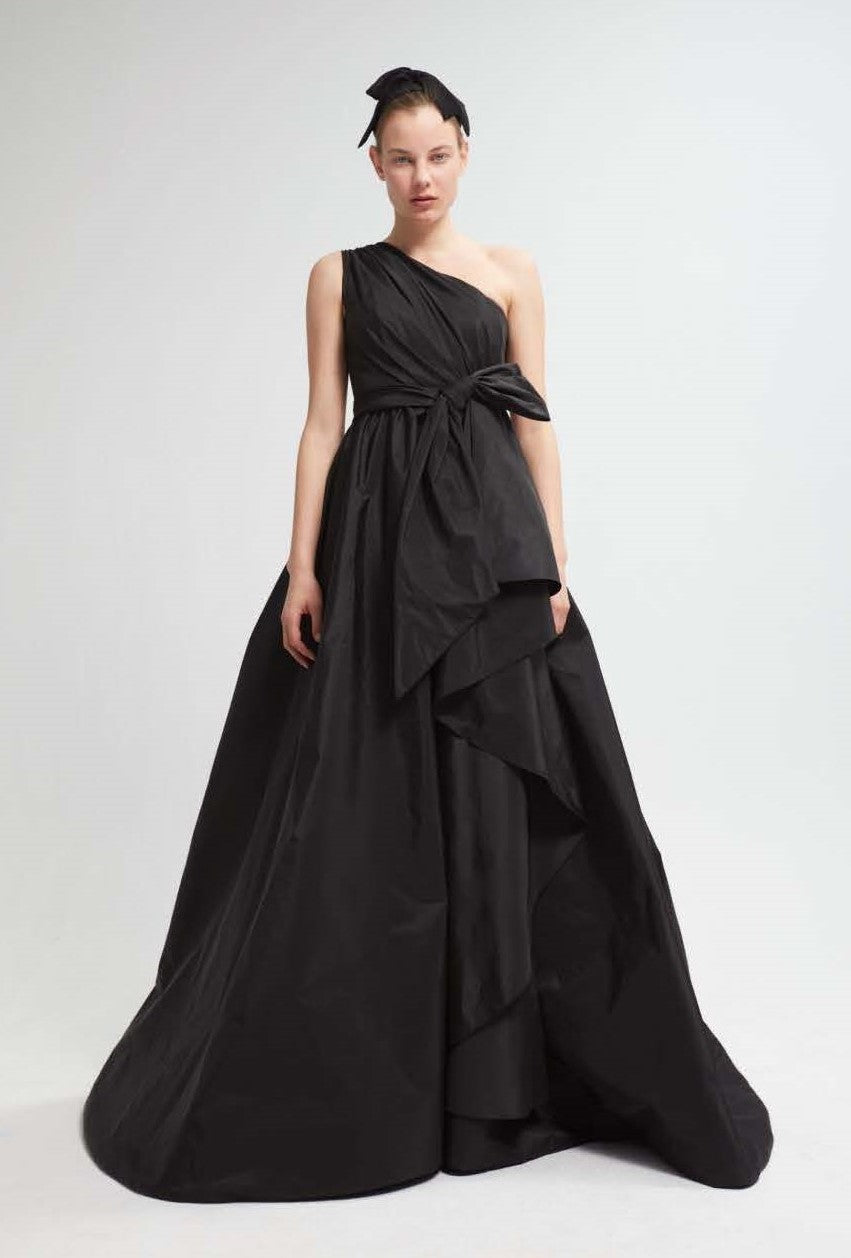 One Shoulder A-Line Gown