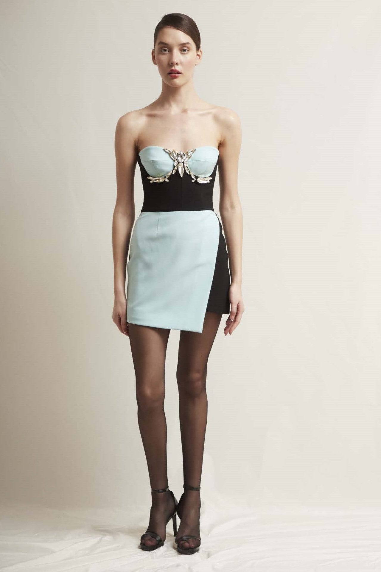 Luna Strapless Crepe Dress