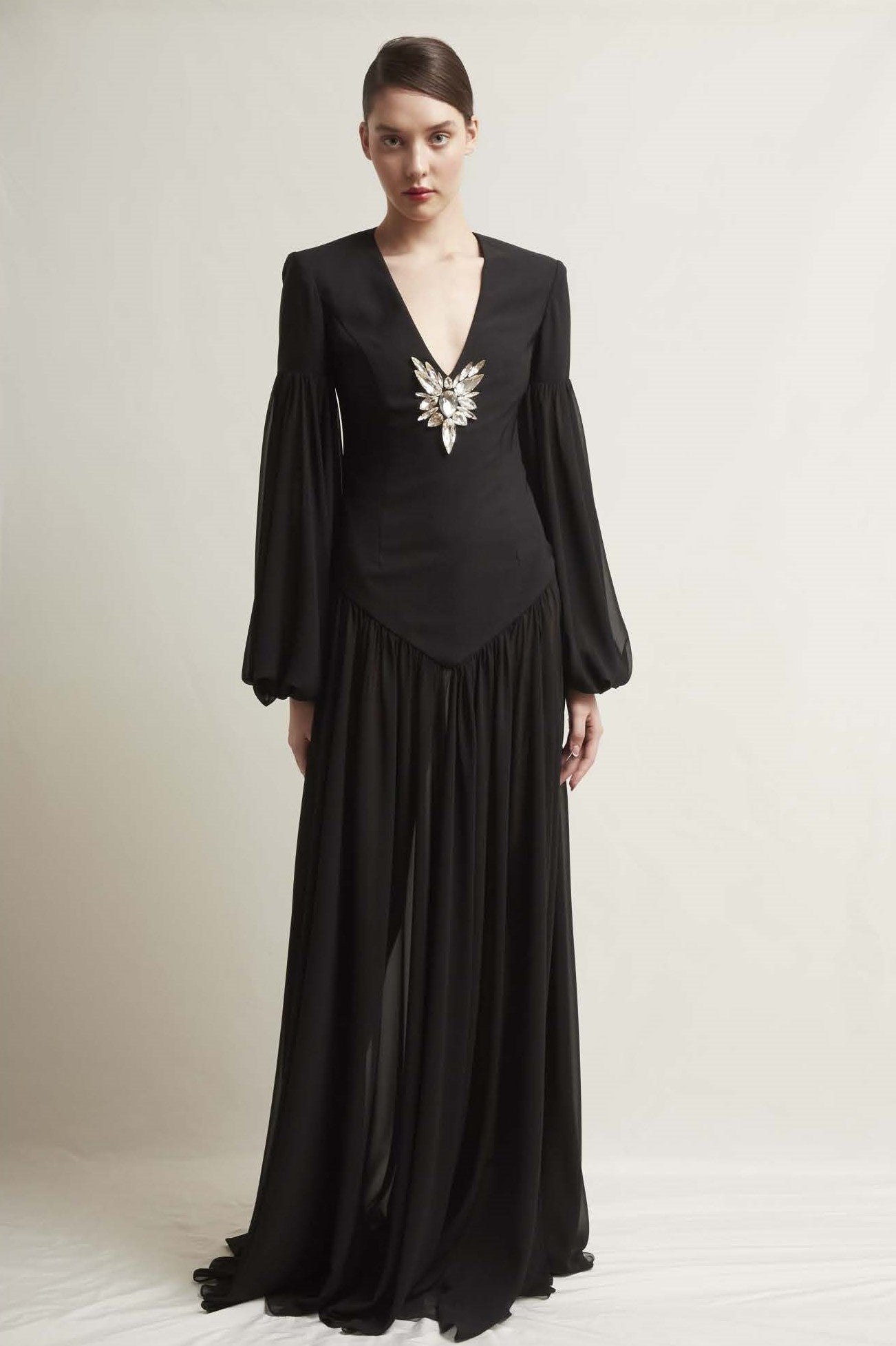 Ambra Cady Georgette Gown