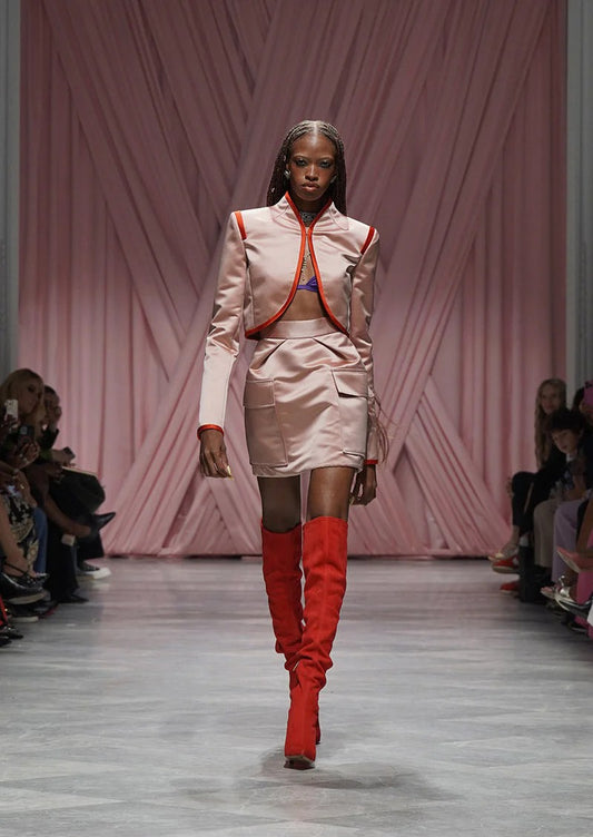 Blossom Cropped Jacket & Cargo Mini Skirt