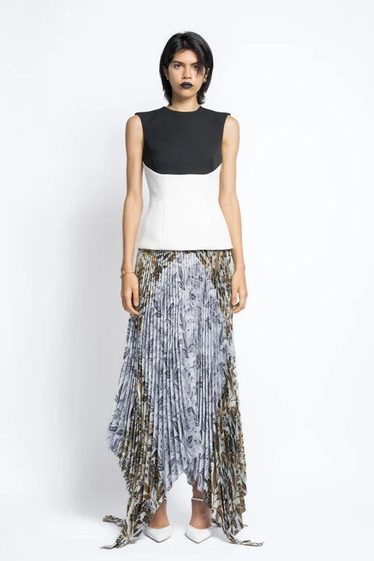 Cady Top with Jacquard Skirt