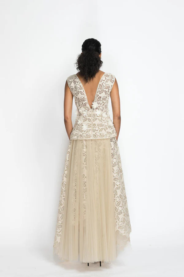 Jasmine Web Lace Boat Neck Top